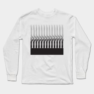 black and white paint stripes Minimal Long Sleeve T-Shirt